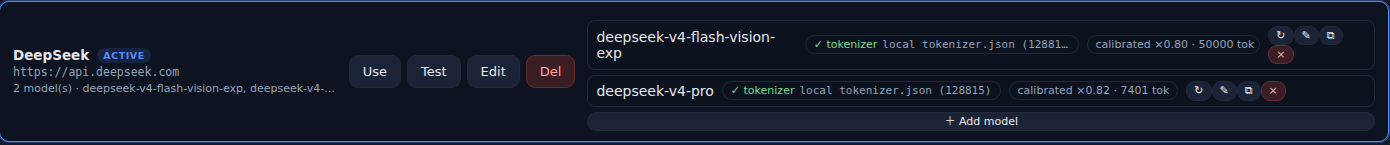 Providers in Settings